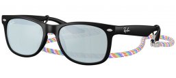 Gafas Junior - Ray-Ban® Junior Collection - RJ9052S - 7028Y4  BLACK RUBBER // GREEN MIRROR SILVER