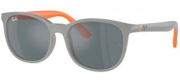 Frames Junior - Ray-Ban® Junior Collection - RJ9079S - 71336G  GREY ON ORANGE // BLACK MIRROR GREY