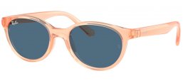 Lunettes Junior - Ray-Ban® Junior Collection - RJ9080S - 717080  TRANSPARENT ORANGE // DARK BLUE