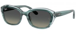 Lunettes Junior - Ray-Ban® Junior Collection - RJ9081S - 717511  STRIPED GREEN ON TRANSPARENT GREEN // GREY GRADIENT