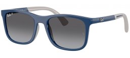 Frames Junior - Ray-Ban® Junior Collection - RJ9084S - 7187T3  BLUE ON RUBBER GREY // BROWN GRADIENT POLARIZED