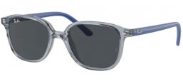 Lunettes Junior - Ray-Ban® Junior Collection - RJ9093S LEONARD JR - 711087 TRANSPARENT BLUE // DARK GREY