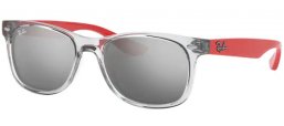 Lunettes Junior - Ray-Ban® Junior Collection - RJ9052S - 70636G TRANSPARENT GREY // GREY SILVER MIRROR