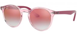 Gafas Junior - Ray-Ban® Junior Collection - RJ9064S - 7052V0 TRANSPARENT PINK // RED GRADIENT MIRROR RED