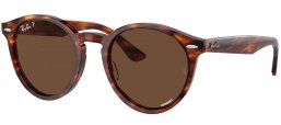 Lunettes de soleil - Ray-Ban® - Ray-Ban® RB7680S LARRY - 954/AN STRIPED HAVANA // BROWN POLARIZED