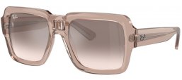 Sunglasses - Ray-Ban® - Ray-Ban® RB4408 MAGELLAN - 67278Z  TRANSPARENT LIGHT BROWN // LIGHT BROWN GRADIENT MIRROR SILVER