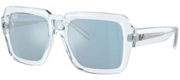 Sunglasses - Ray-Ban® - Ray-Ban® RB4408 MAGELLAN - 67291N  TRANSPARENT BLUE // LIGHT BLUE MIRROR SILVER