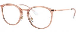 Lunettes de vue - Ray-Ban® - RX7140 - 8124 TRANSPARENT LIGHT BROWN