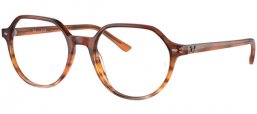 Lunettes de vue - Ray-Ban® - RX5395 THALIA - 8253  STRIPED BROWN AND YELLOW