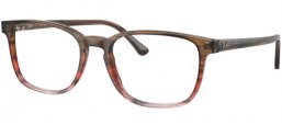 Frames - Ray-Ban® - RX5418 - 8251  STRIPED BROWN AND RED