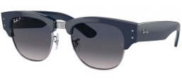 Sunglasses - Ray-Ban® - Ray-Ban® RB0316S MEGA CLUBMASTER - 136678  BLUE ON SILVER // BLUE GRADIENT POLARIZED