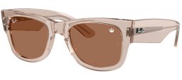 Gafas de Sol - Ray-Ban® - Ray-Ban® RB0840S MEGA WAYFARER - 68701A  TRANSPARENT LIGHT BROWN // BROWN