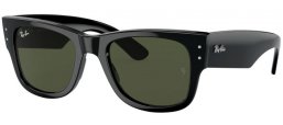 Sunglasses - Ray-Ban® - Ray-Ban® RB0840S MEGA WAYFARER - 901/31 BLACK // GREEN