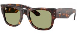 Sunglasses - Ray-Ban® - Ray-Ban® RB0840S MEGA WAYFARER - 902/4E  HAVANA // BOTTLE GREEN
