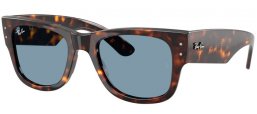 Sunglasses - Ray-Ban® - Ray-Ban® RB0840S MEGA WAYFARER - 902/56  HAVANA // BLUE