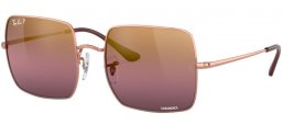 Lunettes de soleil - Ray-Ban® - Ray-Ban® RB1971 SQUARE - 9202G9 ROSE GOLD // RED GRADIENT GOLD MIRROR POLARIZED