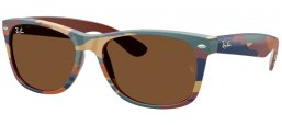 Sunglasses - Ray-Ban® - Ray-Ban® RB2132 NEW WAYFARER - 682533  BROWN AND BLUE CAMOUFLAGE // DARK BROWN