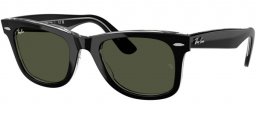 Gafas de Sol - Ray-Ban® - Ray-Ban® RB2140 ORIGINAL WAYFARER - 129431  BLACK ON TRANSPARENT // GREEN