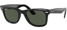 Sunglasses - Ray-Ban® - Ray-Ban® RB2140 ORIGINAL WAYFARER - 901/58 BLACK CRYSTAL // GREEN POLARIZED
