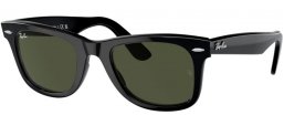 Sunglasses - Ray-Ban® - Ray-Ban® RB2140 ORIGINAL WAYFARER - 901 BLACK // CRYSTAL GREEN