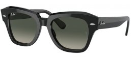 Gafas de Sol - Ray-Ban® - Ray-Ban® RB2186 STATE STREET - 901/71 BLACK // GREY GRADIENT