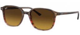 Lunettes de soleil - Ray-Ban® - Ray-Ban® RB2193 LEONARD - 138085  BROWN AND RED STRIPED // BROWN GRADIENT