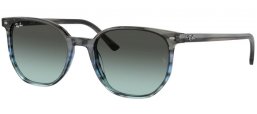 Sunglasses - Ray-Ban® - Ray-Ban® RB2197 ELLIOT - 1391GK  STRIPED GREY BLUE // BLACK GRADIENT BLUE