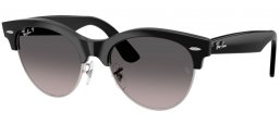 Gafas de Sol - Ray-Ban® - Ray-Ban® RB2341 CLUBMASTER WAY - 1354M3  BLACK ON SILVER // GREY GRADIENT POLARIZED