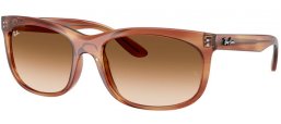 Lunettes de soleil - Ray-Ban® - Ray-Ban® RB2389 BALORETTE - 140351  STRIPED BROWN // BROWN GRADIENT TRANSPARENT