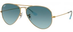 Lunettes de soleil - Ray-Ban® - Ray-Ban® RB3025 AVIATOR LARGE METAL - 001/3M GOLD // BLUE GRADIENT