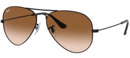 Lunettes de soleil - Ray-Ban® - Ray-Ban® RB3025 AVIATOR LARGE METAL - 002/51 BLACK // BROWN GRADIENT