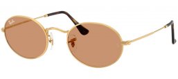 Gafas de Sol - Ray-Ban® - Ray-Ban® RB3547 OVAL - 001/53 GOLD // BROWN