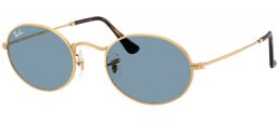 Lunettes de soleil - Ray-Ban® - Ray-Ban® RB3547 OVAL - 001/56  GOLD // BLUE