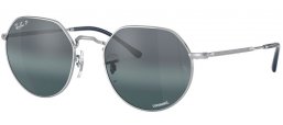 Sunglasses - Ray-Ban® - Ray-Ban® RB3565 JACK - 9242G6 SILVER // SILVER GRADIENT BLUE MIRROR POLARIZED