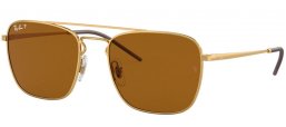 Lunettes de soleil - Ray-Ban® - Ray-Ban® RB3588 - 925083 GOLD // DARK BROWN POLARIZED