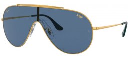 Sunglasses - Ray-Ban® - Ray-Ban® RB3597 WINGS - 924580 LEGEND GOLD // DARK BLUE