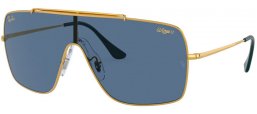 Sunglasses - Ray-Ban® - Ray-Ban® RB3697 WINGS II - 924580 LEGEND GOLD // DARK BLUE