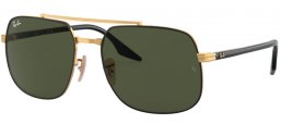 Gafas de Sol - Ray-Ban® - Ray-Ban® RB3699 - 900031 BLACK ON GOLD // GREEN