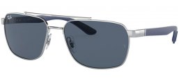 Sunglasses - Ray-Ban® - Ray-Ban® RB3701 - 924387 SILVER // DARK GREY