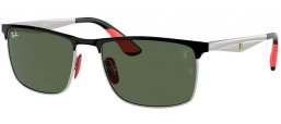 Lunettes de soleil - Ray-Ban® - Ray-Ban® RB3726M - F06071  BLACK ON SILVER // DARK GREEN
