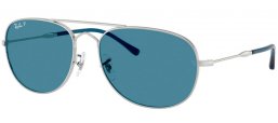 Gafas de Sol - Ray-Ban® - Ray-Ban® RB3735 BAIN BRIDGE - 003/S2 SILVER // BLUE POLARIZED