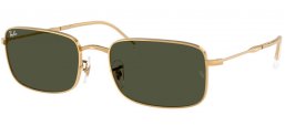 Sunglasses - Ray-Ban® - Ray-Ban® RB3746 - 001/31 GOLD ARISTA // G-15 GREEN