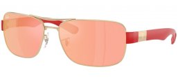 Sunglasses - Ray-Ban® - Ray-Ban® RB3763M - F1216Q  PALE GOLD // YELLOW RED MIRROR BROWN