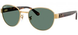 Gafas de Sol - Ray-Ban® - Ray-Ban® RB3766CH - 001/O9 ARISTA GOLD // GREEN CHROMANCE POLARIZED
