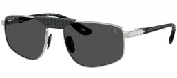 Gafas de Sol - Ray-Ban® - Ray-Ban® RB3776M - F122K8  SILVER // DARK GREY POLARIZED
