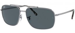 Lunettes de soleil - Ray-Ban® - Ray-Ban® RB3796 - 003/R5 SILVER // BLUE ANTIREFLECTION