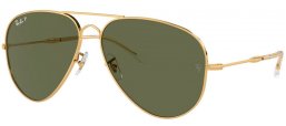 Lunettes de soleil - Ray-Ban® - Ray-Ban® RB3825 OLD AVIATOR - 001/58  GOLD // GREEN POLARIZED