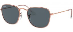 Sunglasses - Ray-Ban® - Ray-Ban® RB3857 FRANK - 9202R5  ROSE GOLD // BLUE ANTIREFLECTION