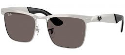Gafas de Sol - Ray-Ban® - Ray-Ban® RB3875 WAYFARER DELUXE - 019/B1 SILVER ON SANDBLASTED SILVER // DARK GREY