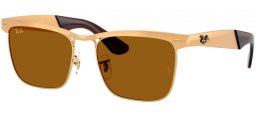 Gafas de Sol - Ray-Ban® - Ray-Ban® RB3875 WAYFARER DELUXE - 927631  SANDBLASTED LEGEND GOLD // BROWN